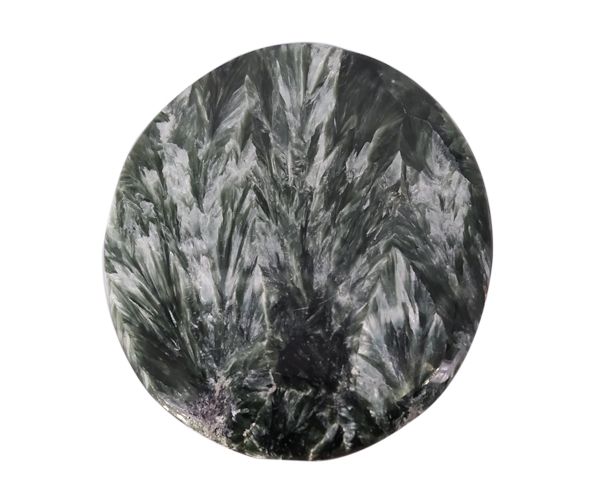 Energetic Seraphinite Loose Gemstone - 21 Grams, Free Size Natural Green Stone For Healing And Jewelry