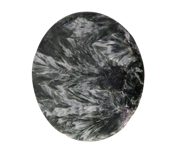 Energetic Seraphinite Loose Gemstone - 21 Grams, Free Size Natural Green Stone For Healing And Jewelry