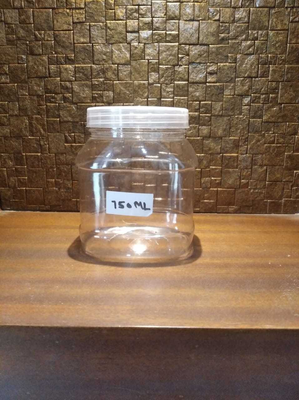 Pet Jars - 800 Ml Round Transparent | Food Grade, Rigid Pet Material, Multipurpose Packaging