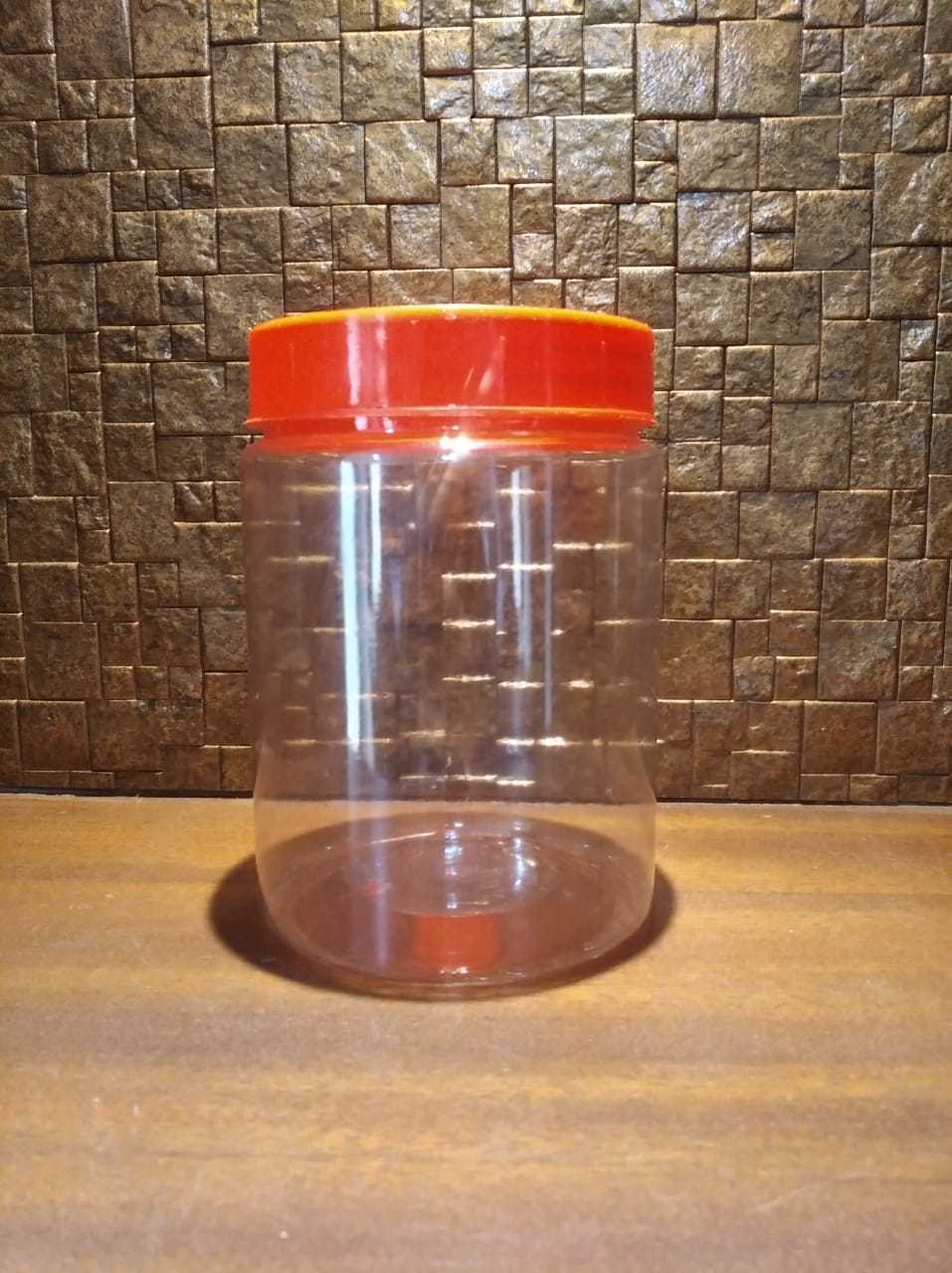 Pet Jars - 800 Ml Round Transparent | Food Grade, Rigid Pet Material, Multipurpose Packaging