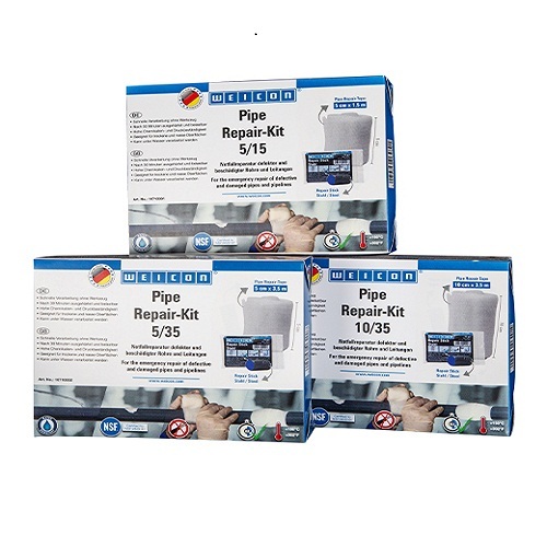 डार्क-ग्रे पाइप रिपेयर-किट