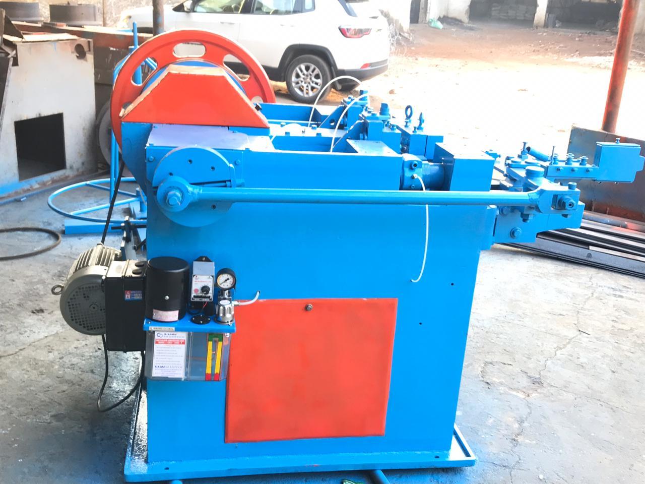 Blue Orange Wire Nail Machine