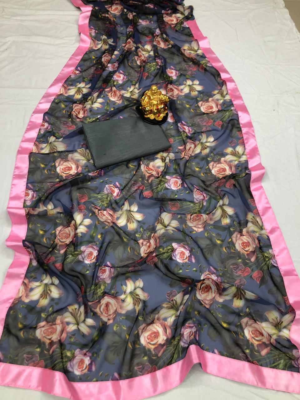 Latest Georgette Printed Saree Collection