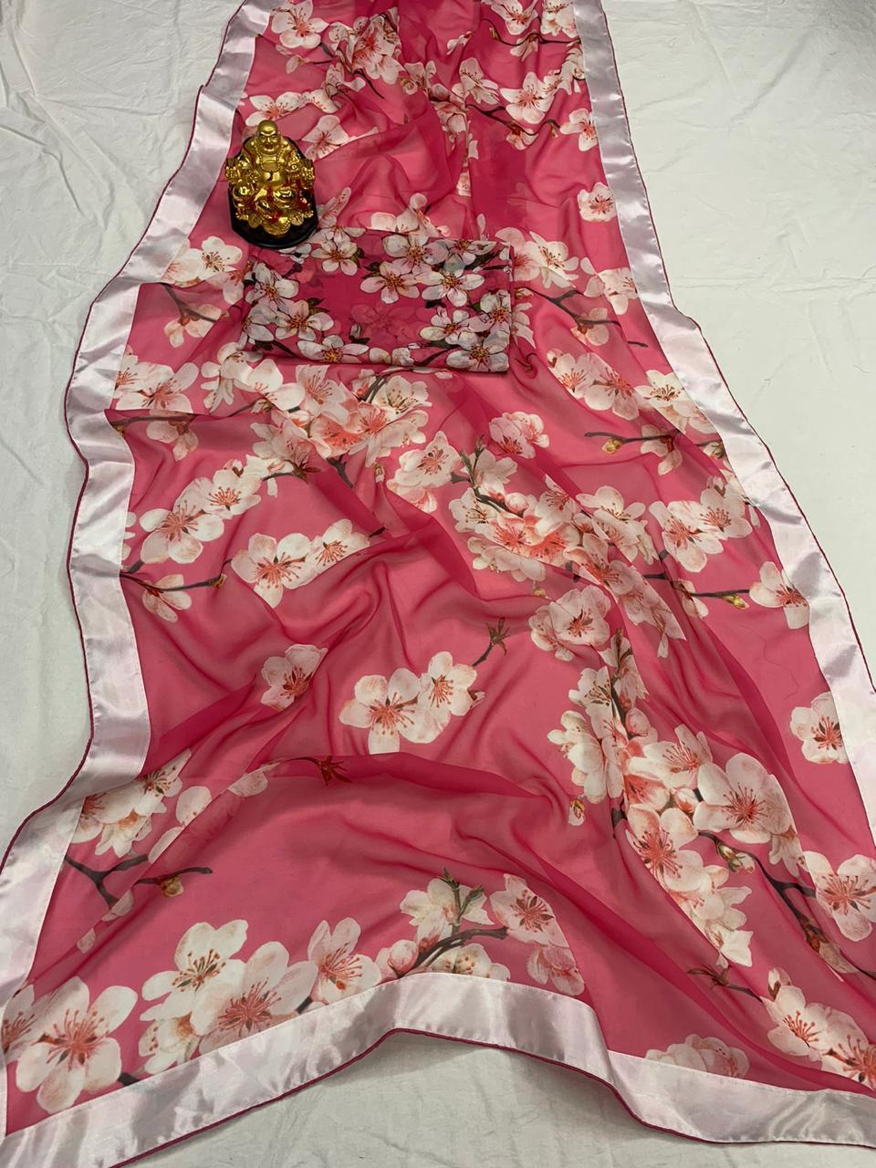 Latest Georgette Printed Saree Collection