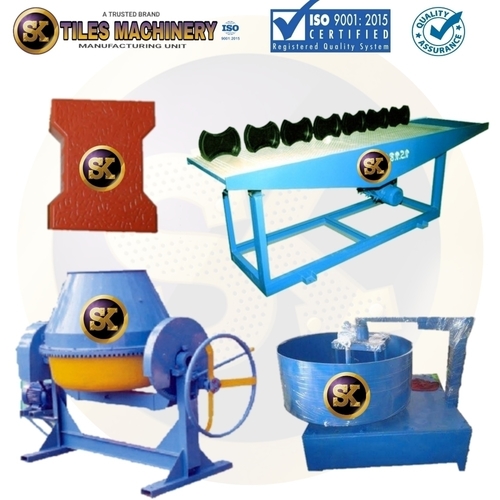 Interlocking Machinery - 10x2.5 to 12x3 Foot , Blue | 2000-4000 Pcs/Day, Heavy Duty, Long Lasting, Low Maintenance, Tile Machine Lifetime Warranty