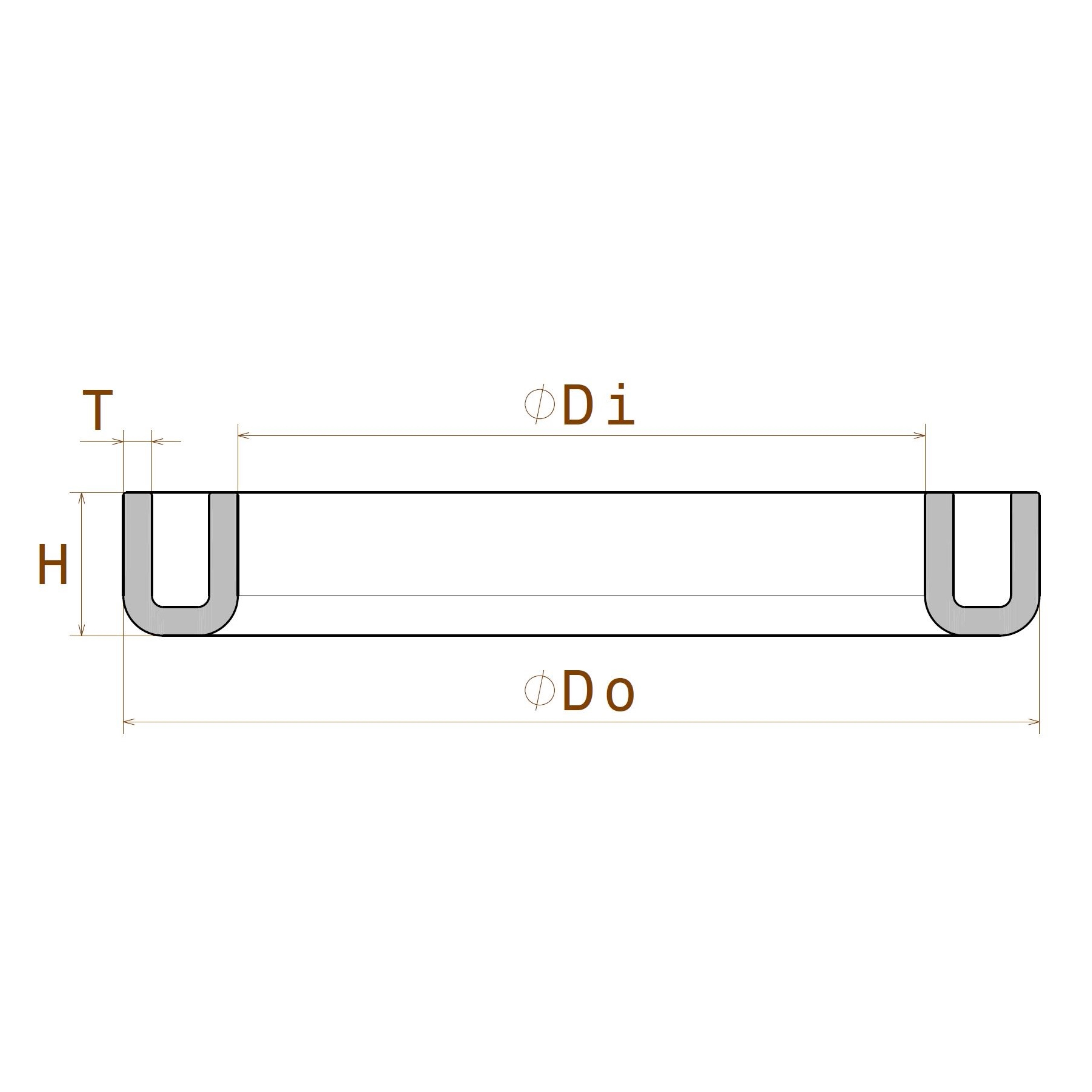 Leather Seals - Vegetable Tanned Leather, Round Shape, Black Color | Industrial Application, Water Seal Type