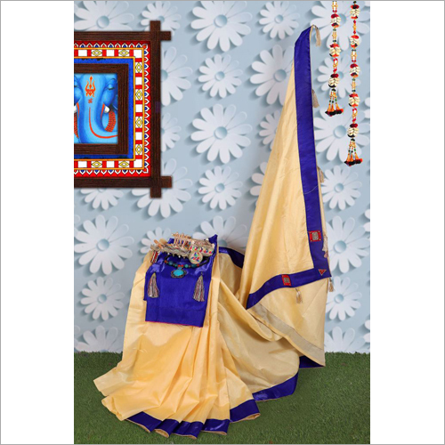 Lace With Jhalar Designer Saree - 6.3 Mtr Length, Unstitched Blouse in Matching Colour, Light Weight and Hand Washable, Comfortable for All Seasons