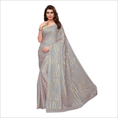 Available In Multicolour New Foil Printed Designer Saree