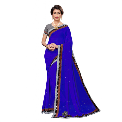 Available In Multicolour Moti Embroidery Designer Saree