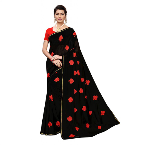 Available In Multicolour Embroidery Designer Saree