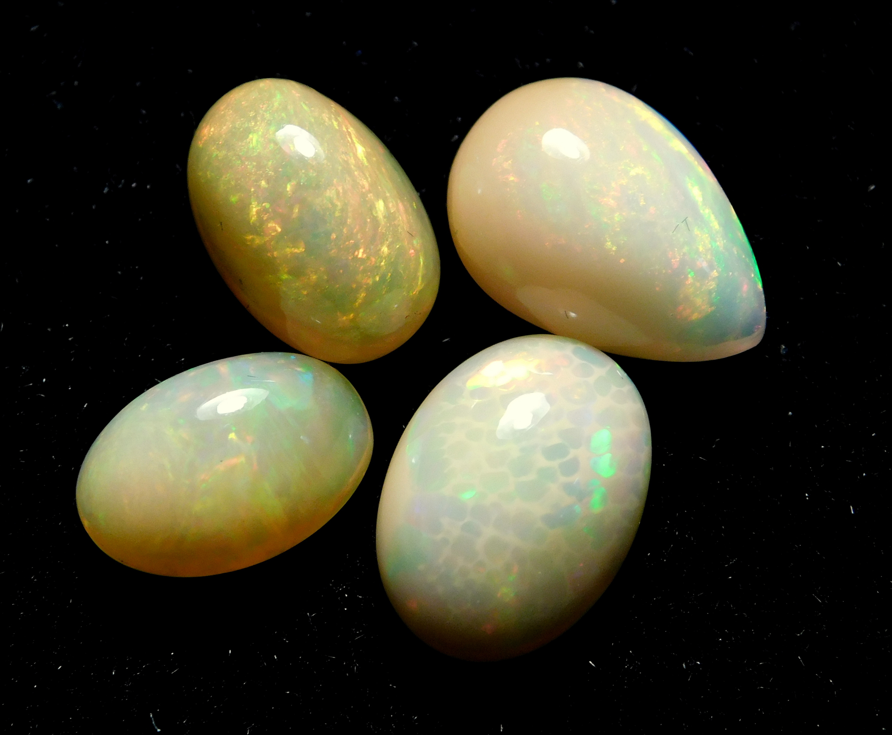 Natural Ethiopian Opal Mix Lot - 7.80 Carats, 7x10 Mm To 9x12 Mm, White Color, Excellent Quality, 100% Genuine Stone