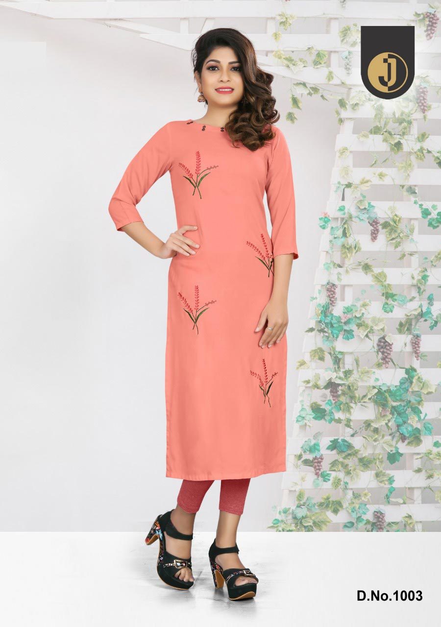 Rayon Printed Wholesale Kurti - Rayon Heavy, Length: 44 Inches, Sizes: M-38, L-40, Xl-42, 2xl-44 | Cool Dry, Quick Dry, 3-4th Sleeve Style, Casual Design