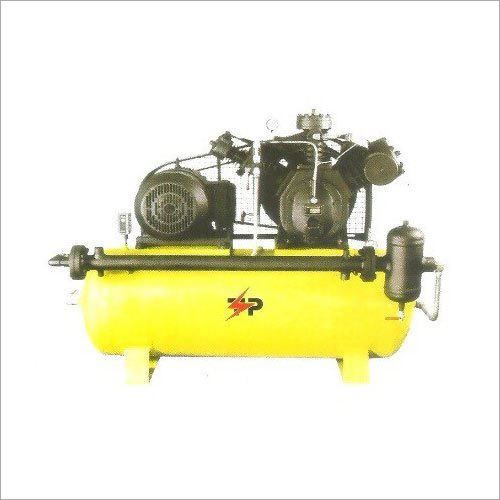 High Pressure Air Compressor - Cast Iron, 1300x650x1100 mm, Blue/Grey | 7.5 hp Electric Motor, 10 CFM Air Flow, 300 Bar Pressure, Adjustable Discharge