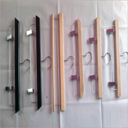 Cloth Hanger - Wood and Chrome Polished Steel, Brown/Black | Durable, Space-Saving, Stylish, Customizable, Neat Finish