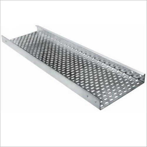 GI Perforated Cable Tray - Galvanized Iron, 100 mm Width x 50 mm Depth, Corrosion Resistant, Silver Finish | Hot Rolled Technique, Durable Design