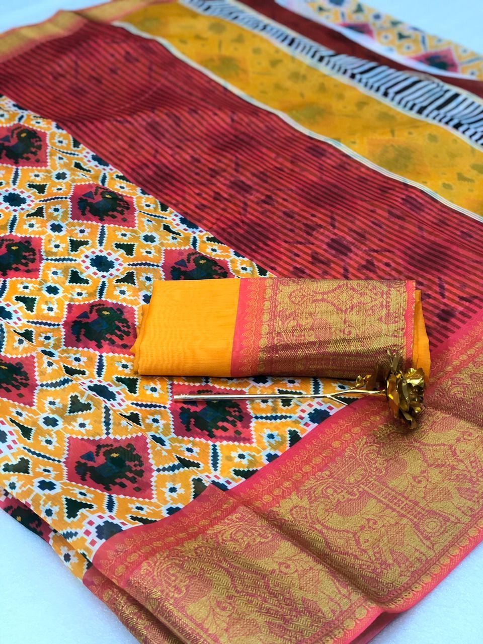 Linen Printed Sarees