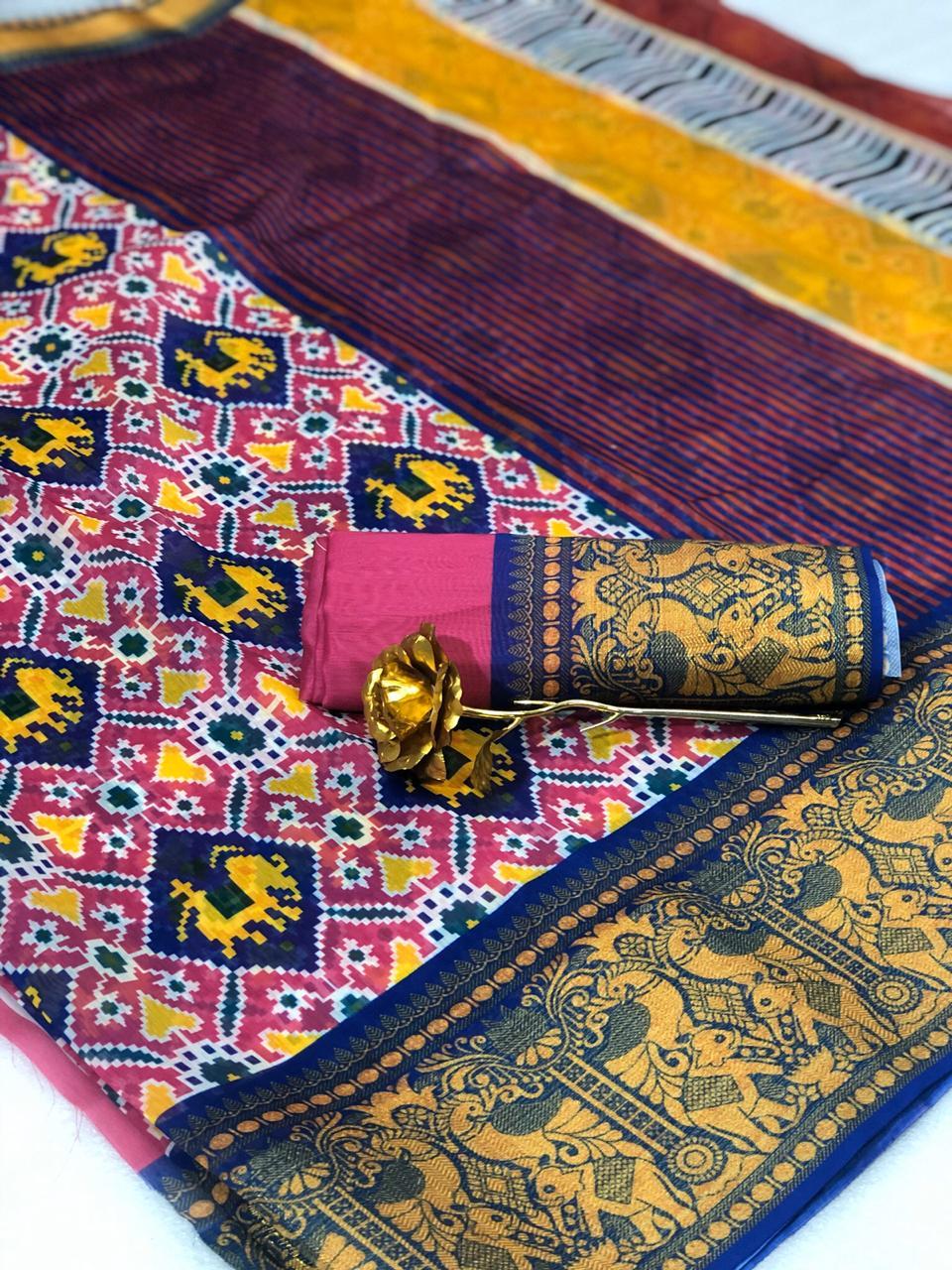 Linen Printed Sarees