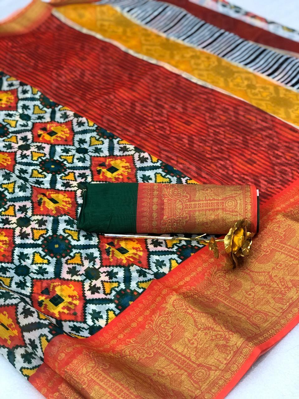 Linen Printed Sarees