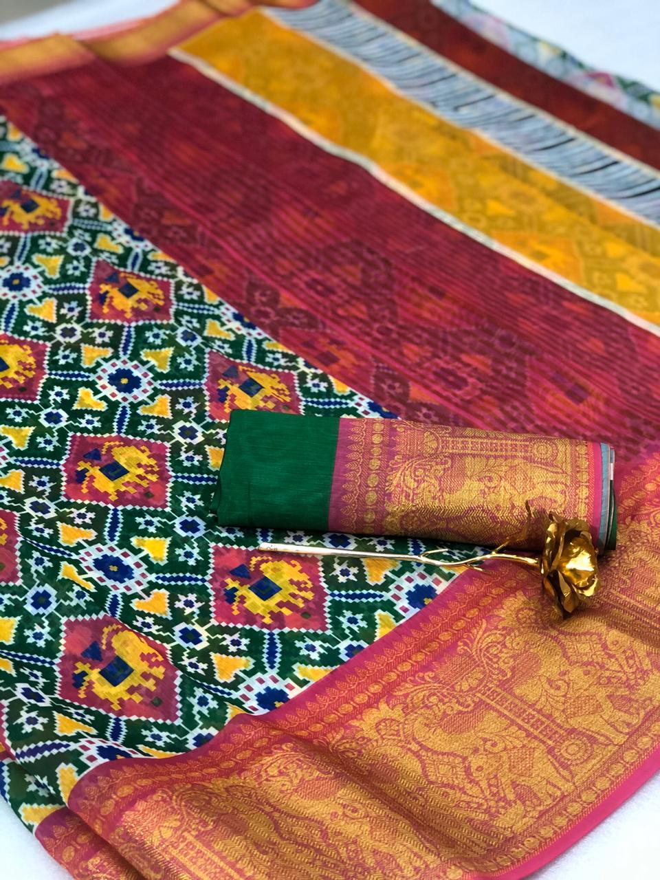 Linen Printed Sarees