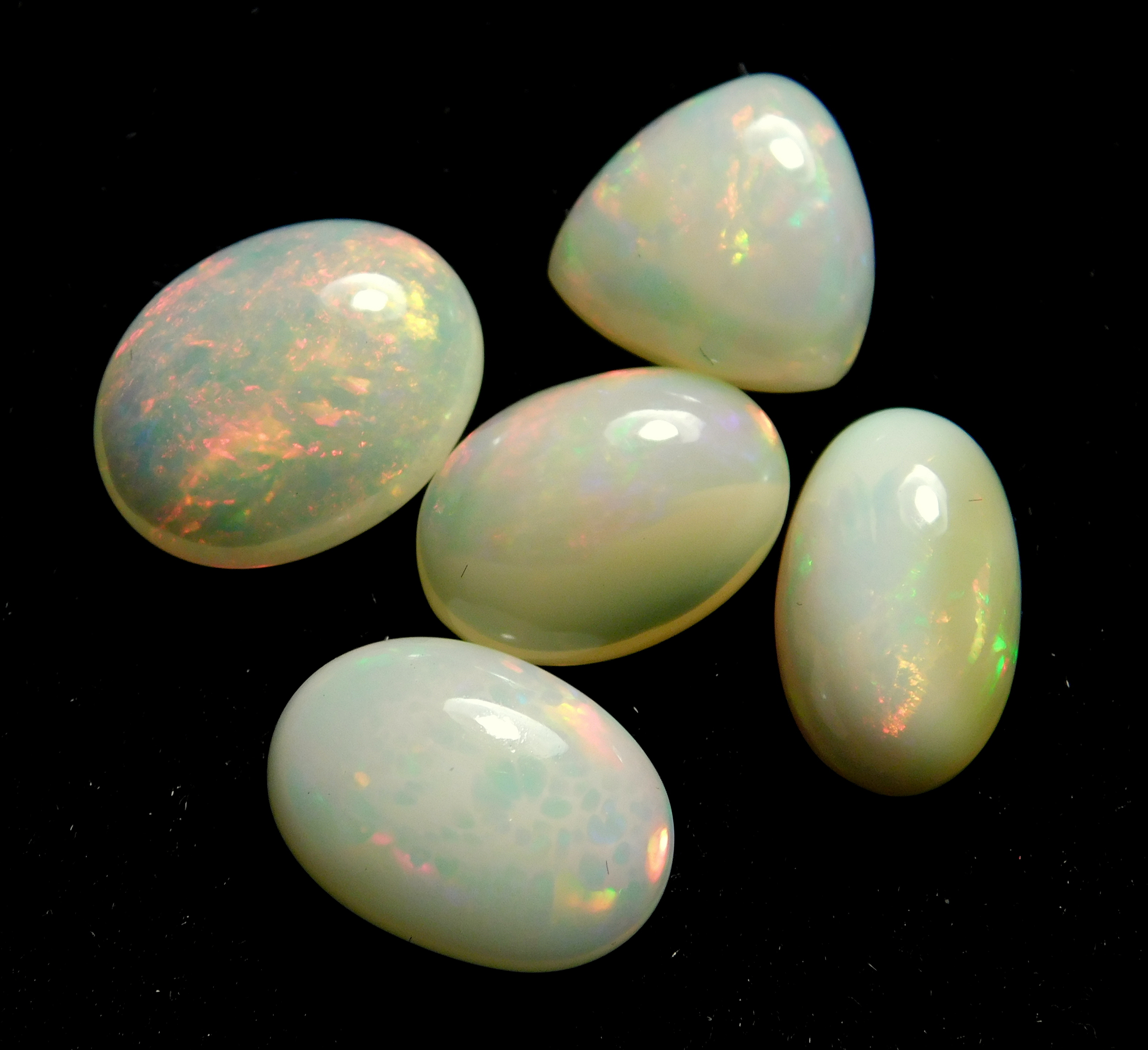 Opal - 9.80 Carat Mix Lot | Excellent Quality, 100% Natural Ethiopian Stone, Oval And Trillion Cut Shapes, 7x11 Mm To 9x12 Mm Size