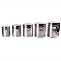 सिल्वर स्टेनलेस स्टील कंटेनर