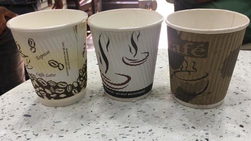 व्हाइट रिपल इफ़ेक्ट पेपर कप