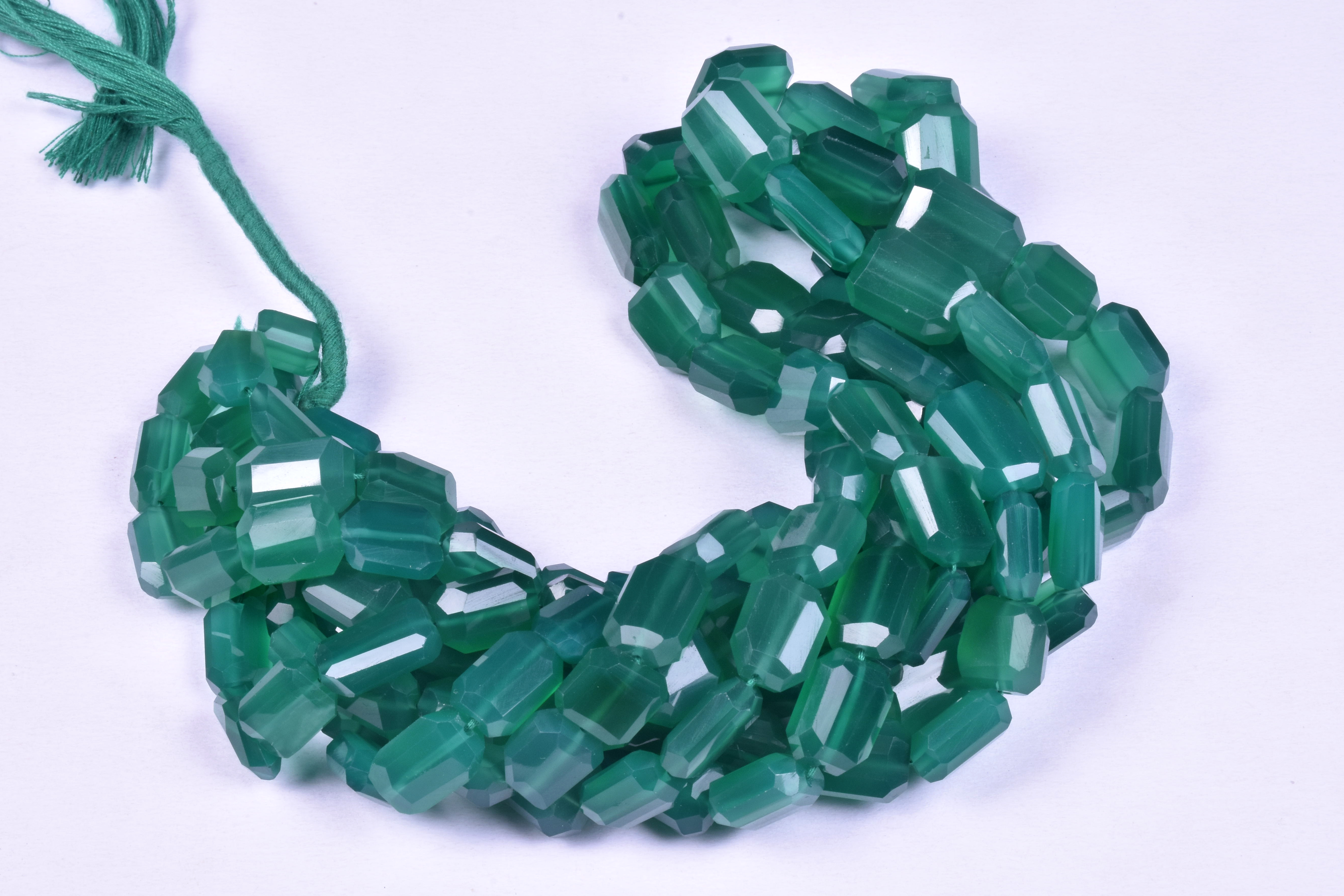 Green Onyx Faceted Beads