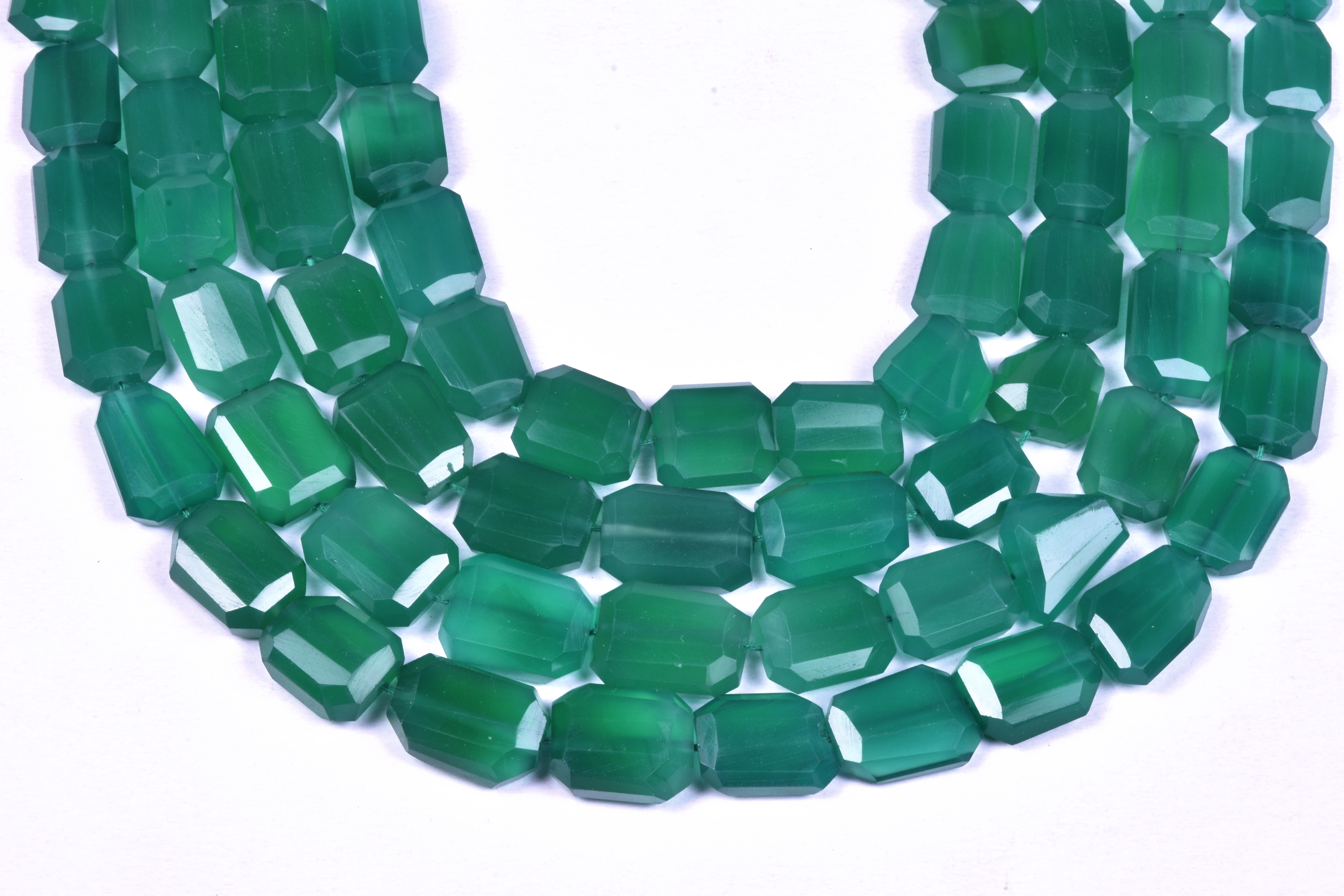 Green Onyx Faceted Beads