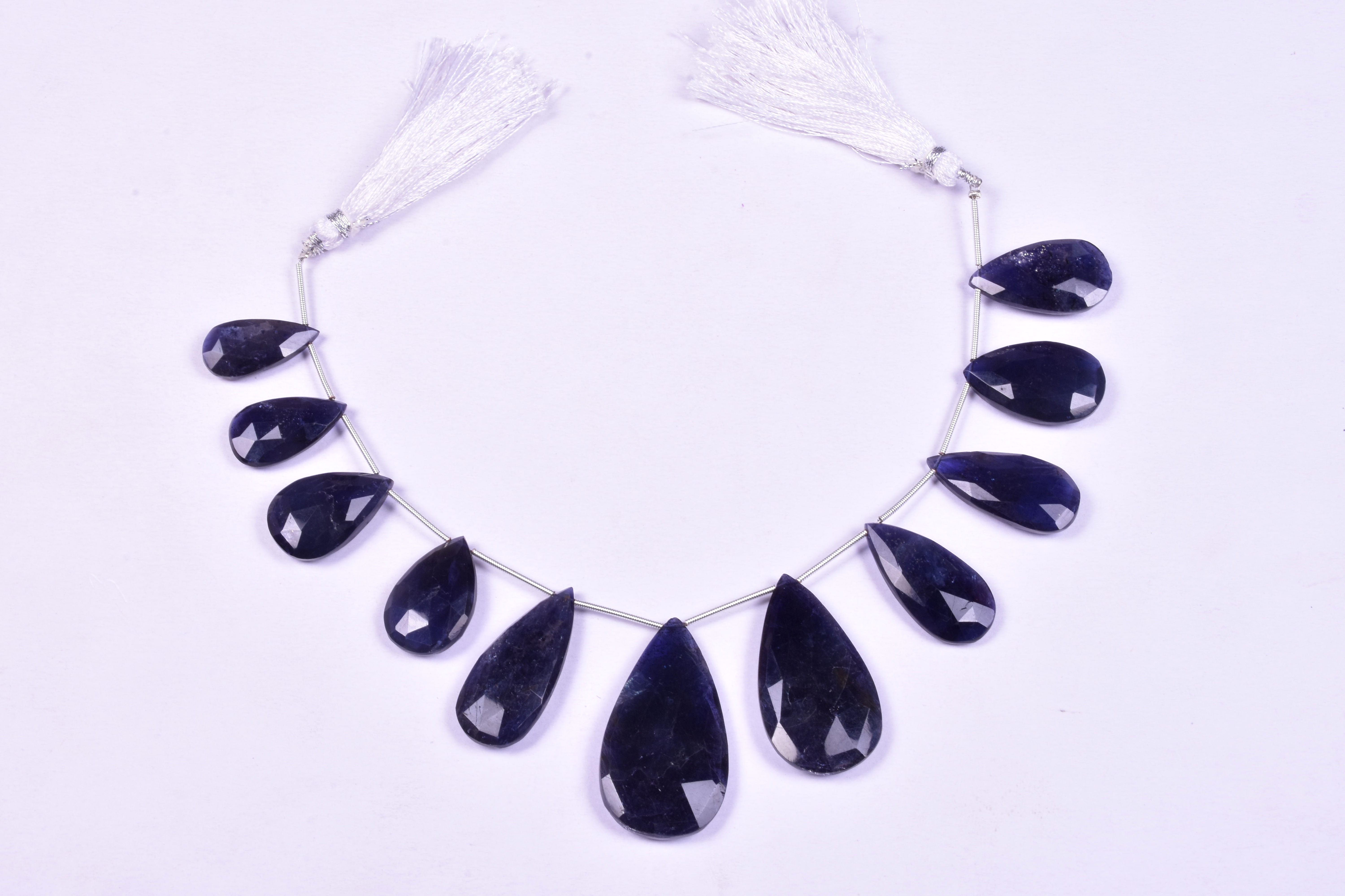 Iolite Pears Beads