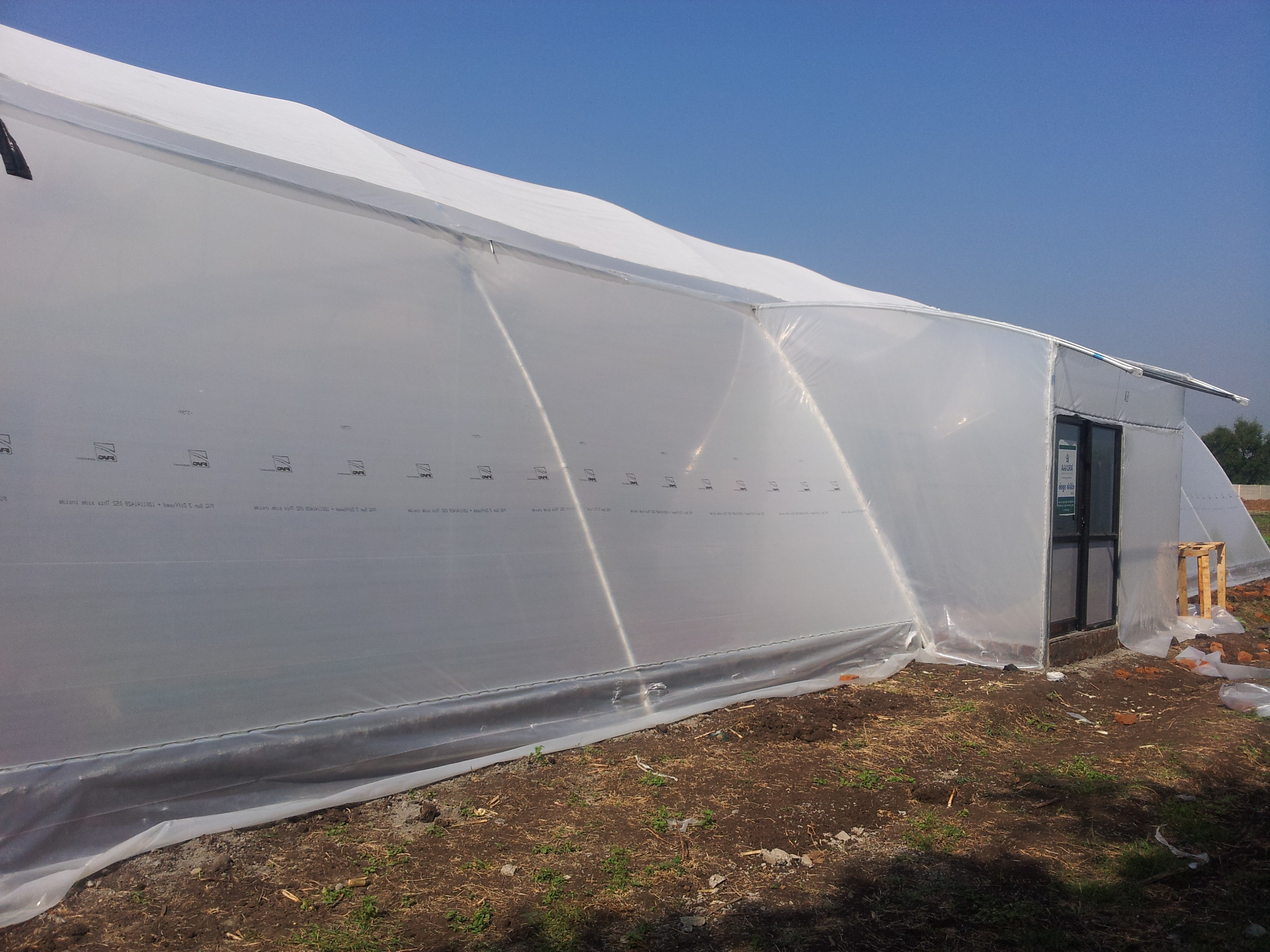 Green House - Gi Structure With Uv-based Frame, 100m Polythene Film Covering, Water Fogging Cooling System, Large Size With Transparent Lighting System | Features: Naturally Ventilated Design, Datalog Monitoring System, Includes Insect And Agro Shade Nets, Aluminum Swing Ante Room