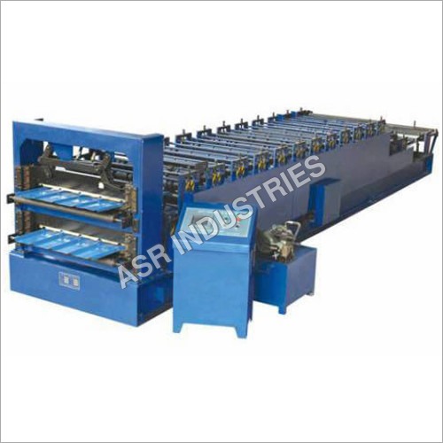 Double Layer Roofing Sheet Forming Machine - Mild Steel, 220-440 Voltage, Automatic | 1 Year Warranty, Blue Color