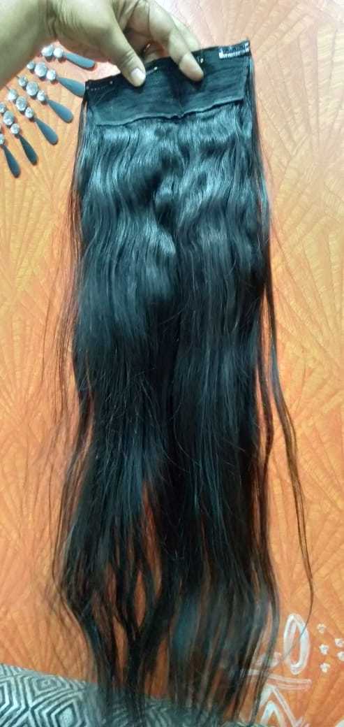 Hair Extension - 100% Remy Human Hair, 10-30 Inch Curly, Black | Clip-on, Tangle-free, Washable, Easy Diy Application