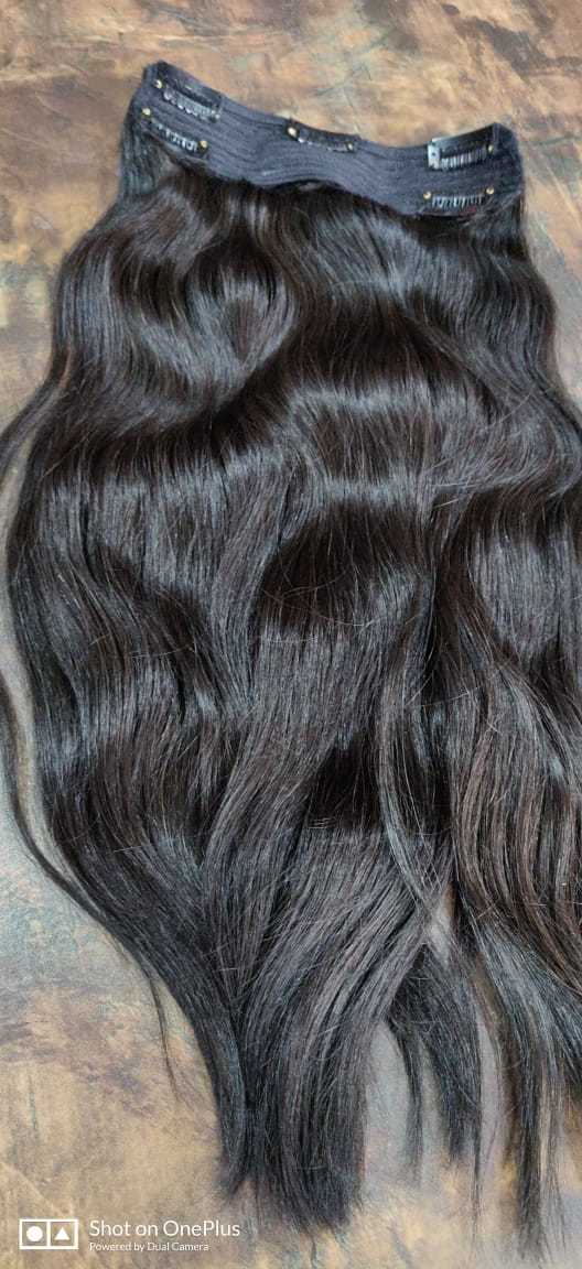 Hair Extension - 100% Remy Human Hair, 10-30 Inch Curly, Black | Clip-on, Tangle-free, Washable, Easy Diy Application