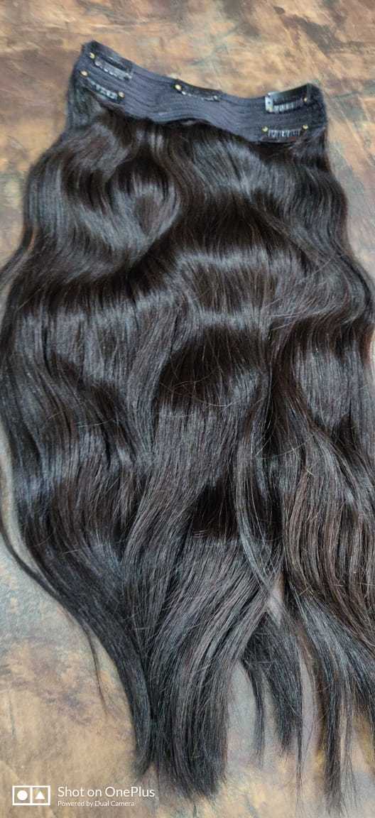 Hair Extension - 100% Remy Human Hair, 10-30 Inch Curly, Black | Clip-on, Tangle-free, Washable, Easy Diy Application