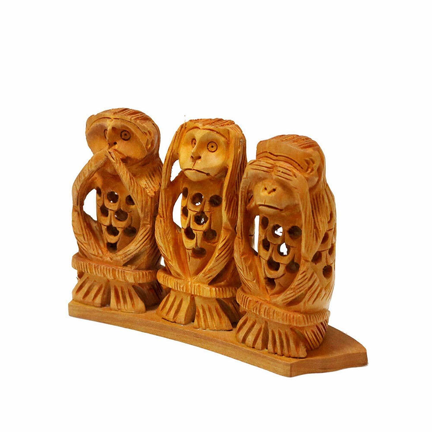 Wood Wooden Monkey Set Undercut