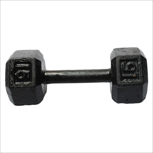 15 KG Dumbbell Set - Hex Shape, Fixed Weight, Iron Material, Black Color | Durable Design, Easy to Handle, Ideal for Weight Lifting in Gyms