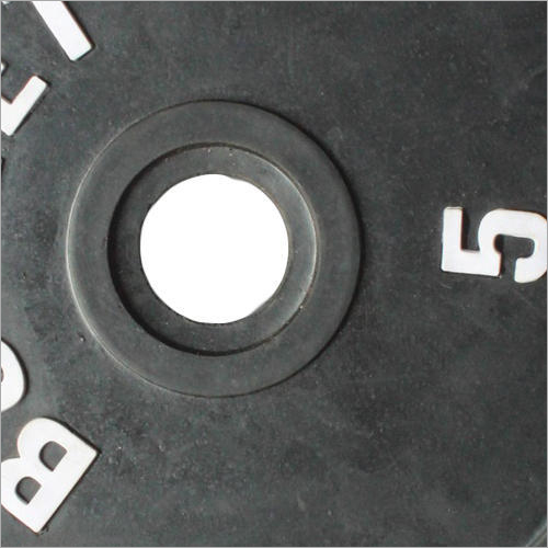 Rubber Plate - 5 Kg Durable Black Round Design | Ideal For Muscle Gain & Weight Lifting
