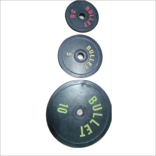 Rubber Plate - 5 Kg Durable Black Round Design | Ideal For Muscle Gain & Weight Lifting