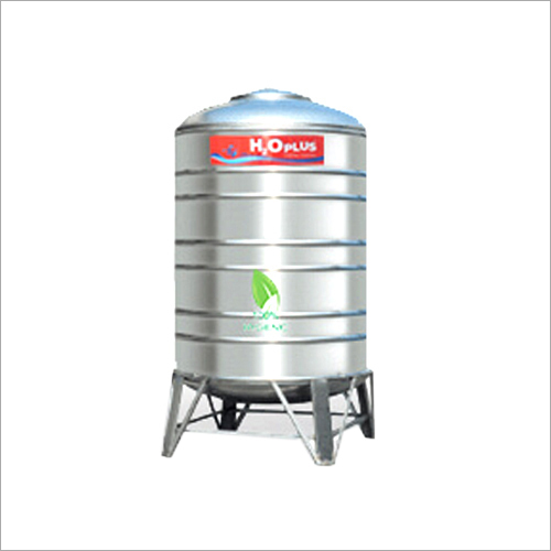 सिल्वर 4 स्टैंड सपोर्ट स्टेनलेस स्टील वाटर टैंक