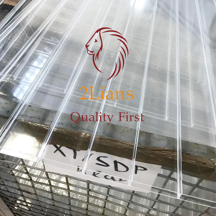 Natural And Mix Colour Pmma Xt Clear Offcuts Wavy Hollow Sheets Pmma Scrap Waste