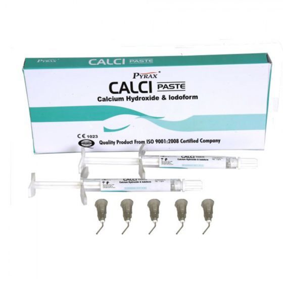 Calcium Hydroxide Iodoform Paste - 2 X 3g Syringes, Non Hardening Formula For Enhanced Antibacterial & Radiopacity