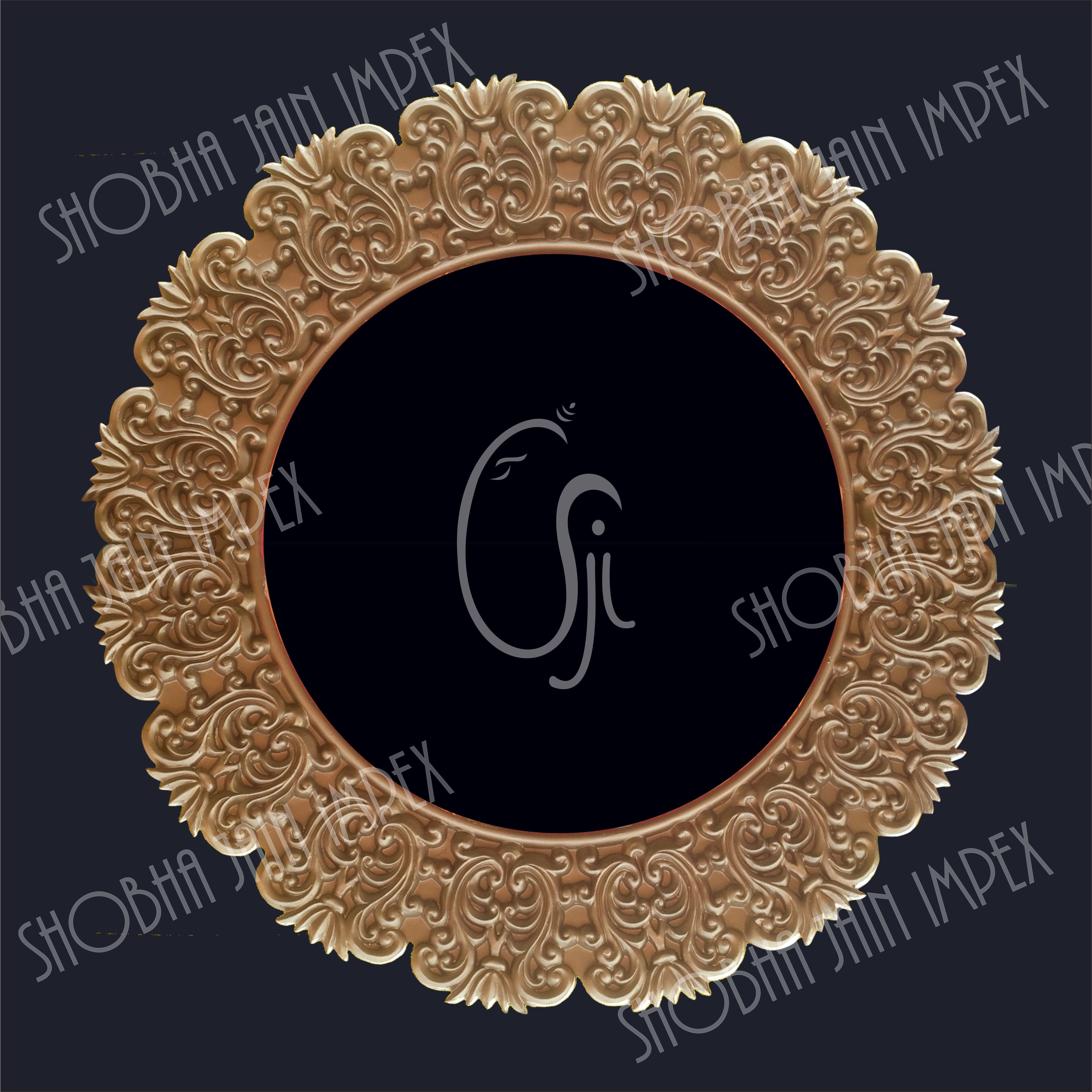 Traditional Asian Wedding Fiber Frame - Color: Golden