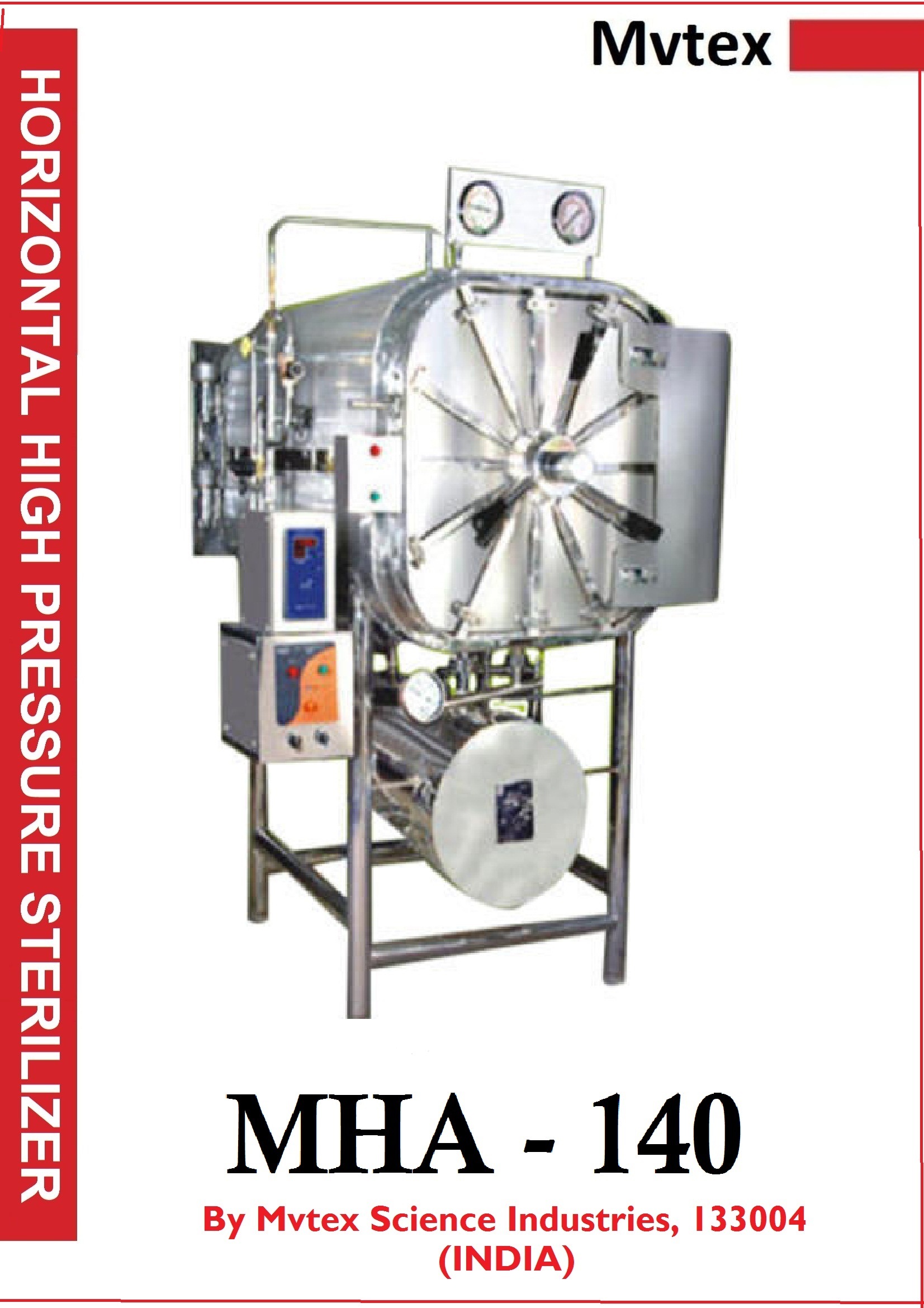 Horizontal High Pressure Sterilizer Chamber Size: 432 Liter