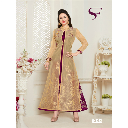 Available In Multicolor Ladies Floor Length Kurti