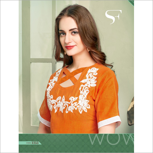 Available In Multicolor Embroidery Leggings Kurti Set