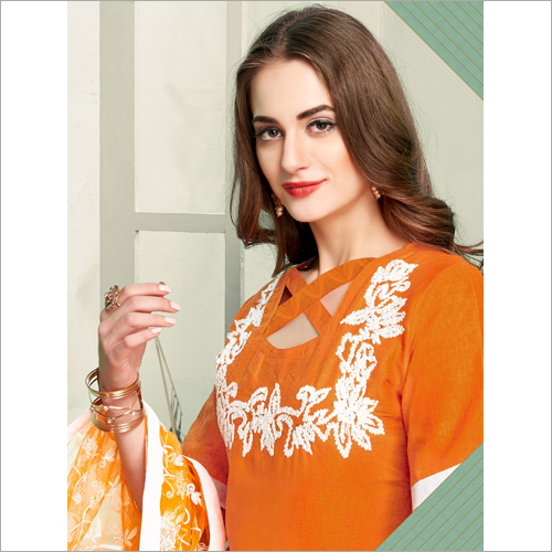 Available In Multicolor Embroidery Leggings Kurti Set