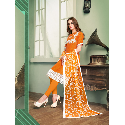 Available In Multicolor Embroidery Leggings Kurti Set
