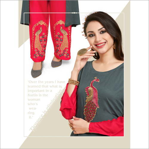 Available In Multicolor Full Sleeves Kurti Palazzo