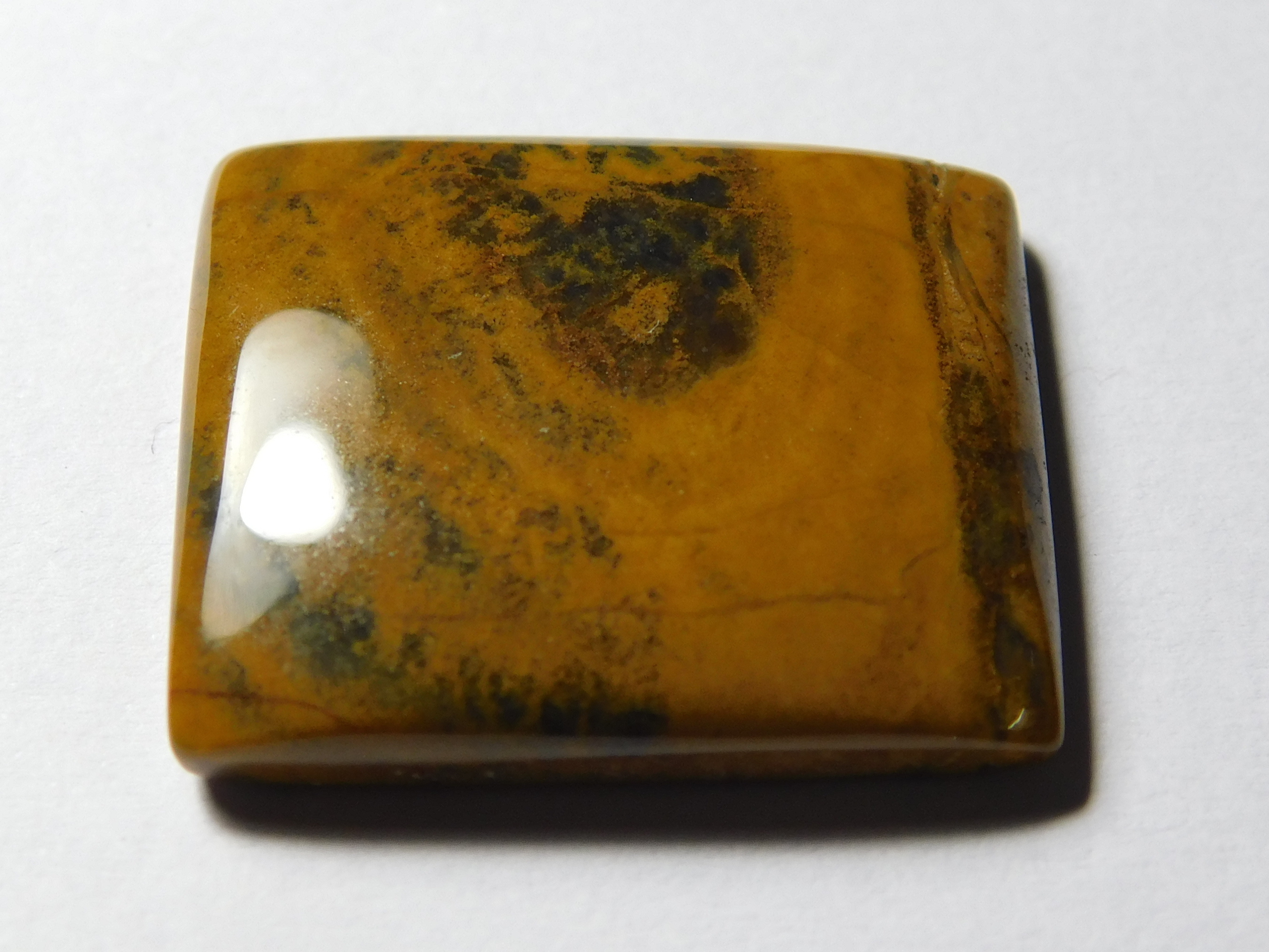 Mokaite Gemstone - 26.60 Carat Natural Octagon Cabochon | Excellent Grade, 19x22 Mm Size, Authentic Agate Quality