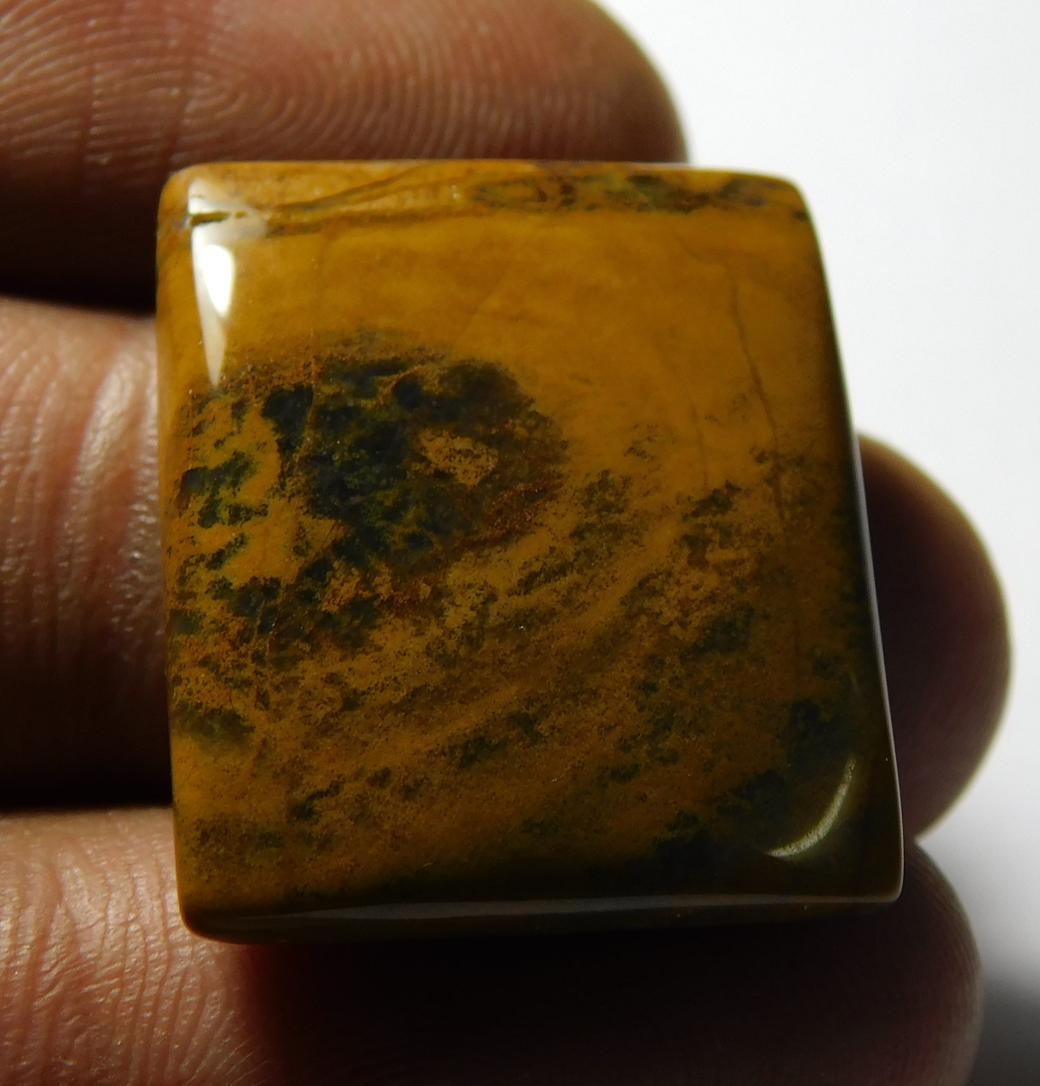 Mokaite Gemstone - 26.60 Carat Natural Octagon Cabochon | Excellent Grade, 19x22 Mm Size, Authentic Agate Quality